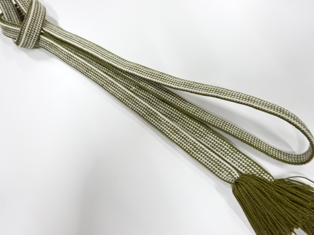 正絹　撚り房　手組帯締め